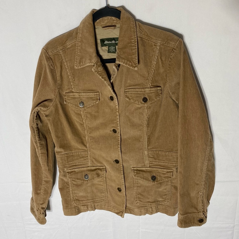Vintage Eddie Bauer Tan Corduroy Jacket S Gorpcore Academia Indie Utility Chore